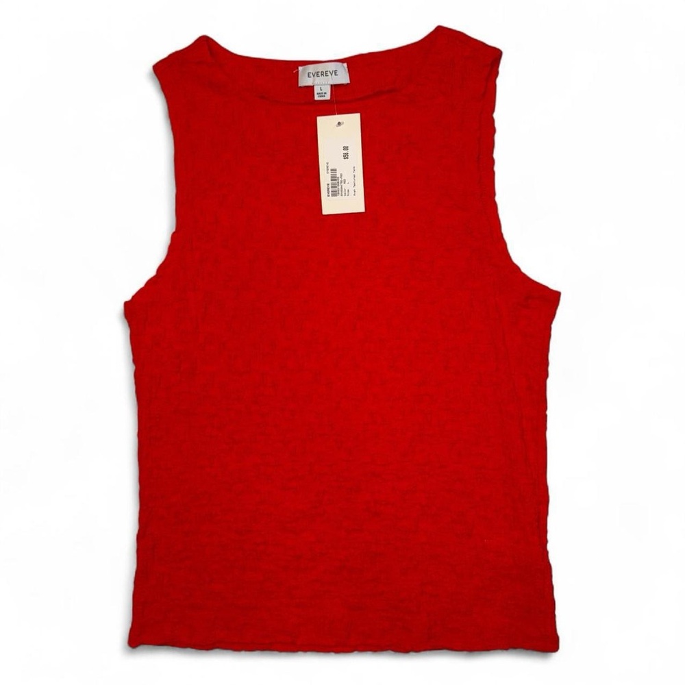 NWT Red Avah Evereve Textured Tank - Large